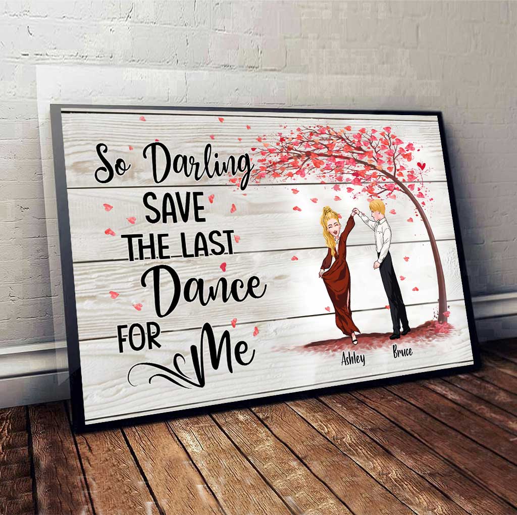 „Save The Last Dance For Me“ – Personalisierte Leinwand und Poster für Paare