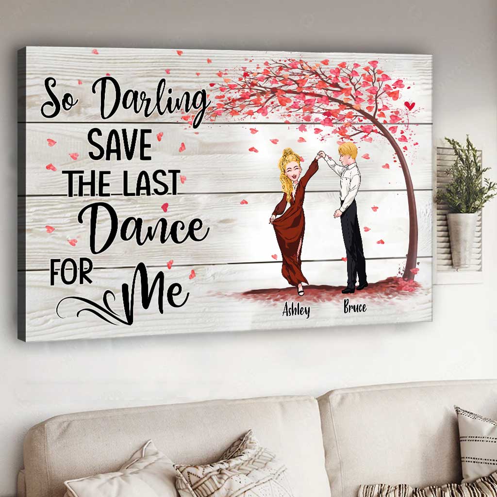 „Save The Last Dance For Me“ – Personalisierte Leinwand und Poster für Paare