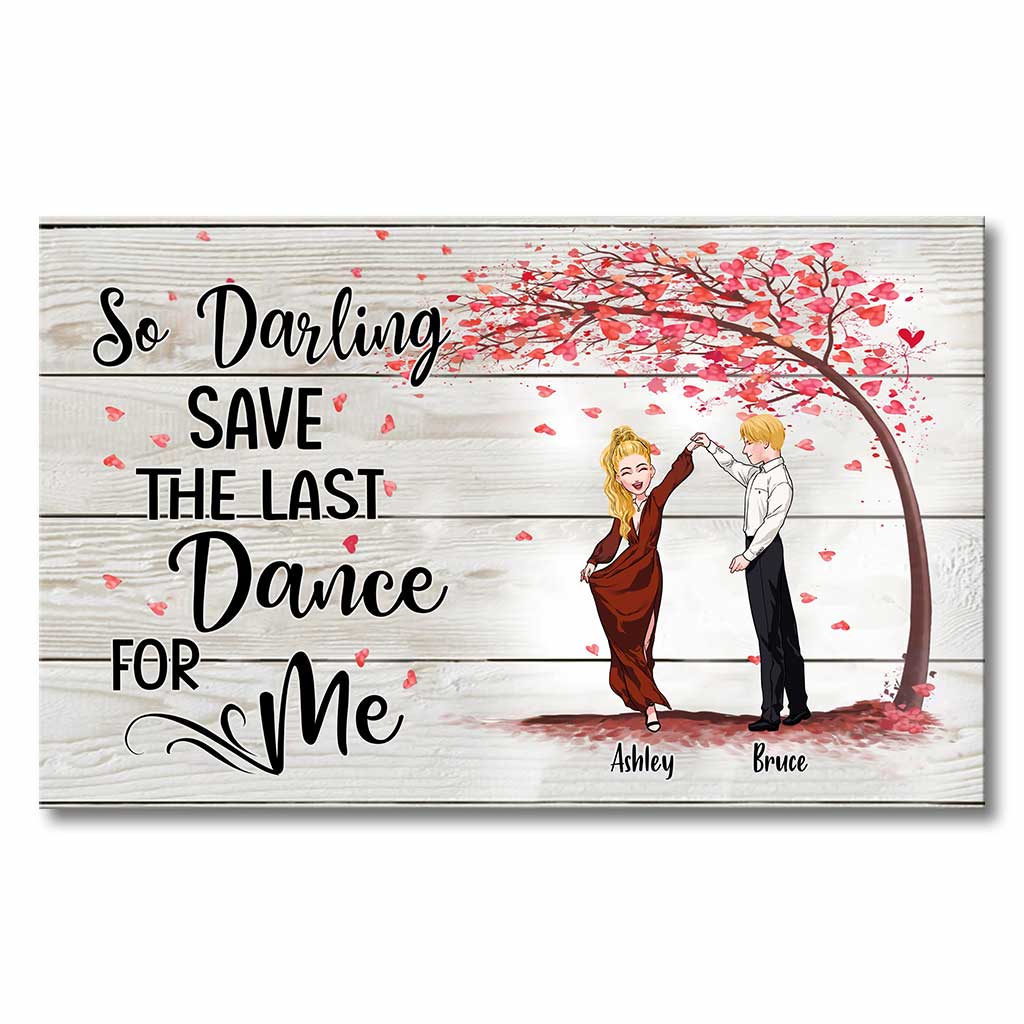 „Save The Last Dance For Me“ – Personalisierte Leinwand und Poster für Paare