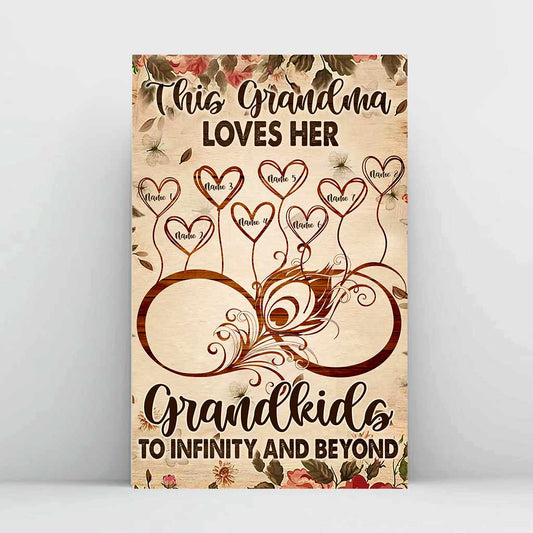 This Nana Loves Her Grandkids - Personalized Grandma Poster