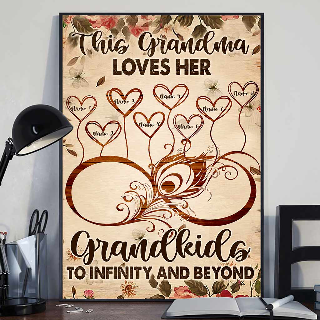 Diese Oma liebt ihre Enkelkinder – personalisiertes Oma-Poster