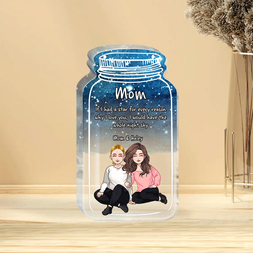 Wenn ich einen Stern hätte – Personalisierte Acrylplakette in individueller Form zum Muttertag