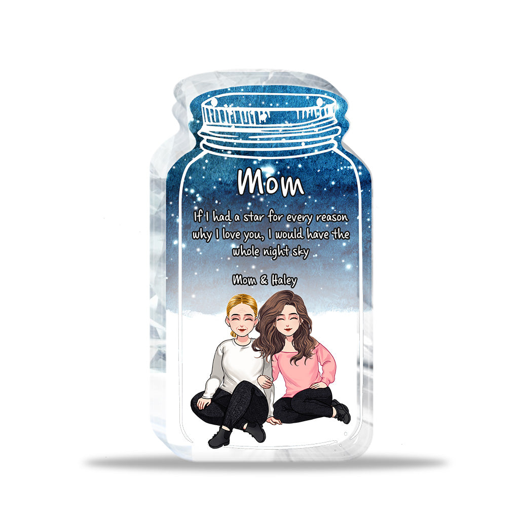 Wenn ich einen Stern hätte – Personalisierte Acrylplakette in individueller Form zum Muttertag