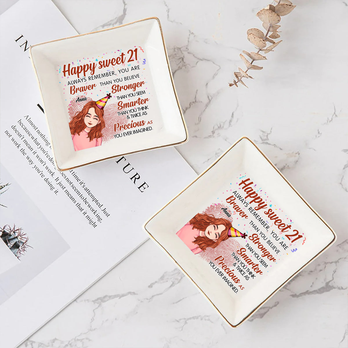 Alles Gute zum Geburtstag – personalisierte Schmuckschale für die beste Freundin