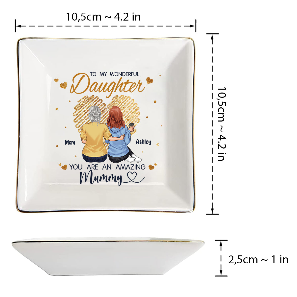 To My Granddaughter - Personalized Grandma Jewelry Dish