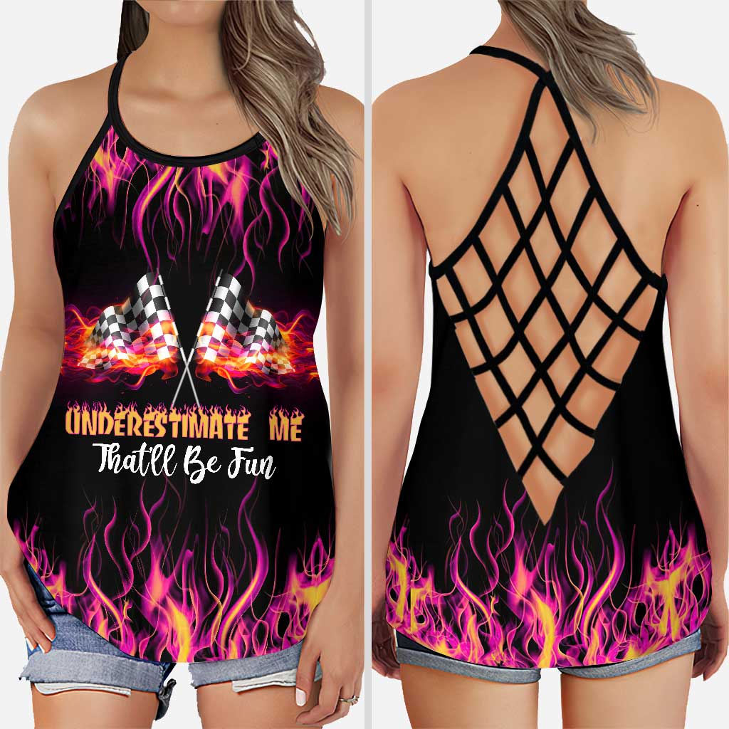 Unterschätze mich, das wird lustig – Racing Cross Tanktop und Leggings