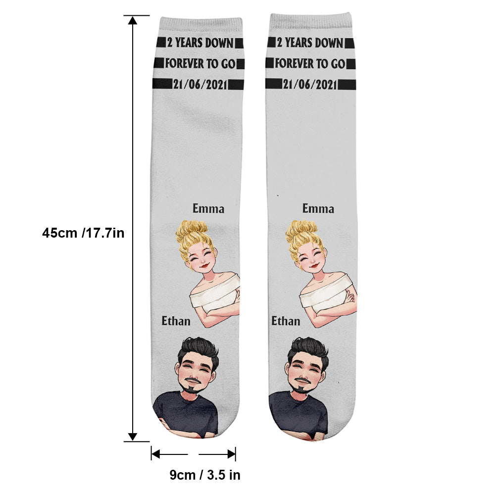 Für immer zusammen – personalisierte Socken für Paare