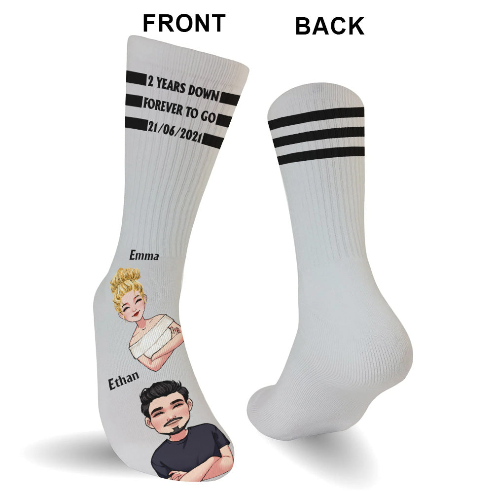 Für immer zusammen – personalisierte Socken für Paare