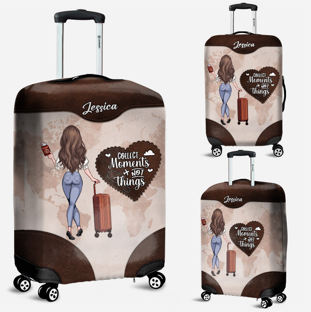 Sammle Momente, nicht Dinge – Personalisierte Reisehandtasche und Gepäckhülle aus Leder
