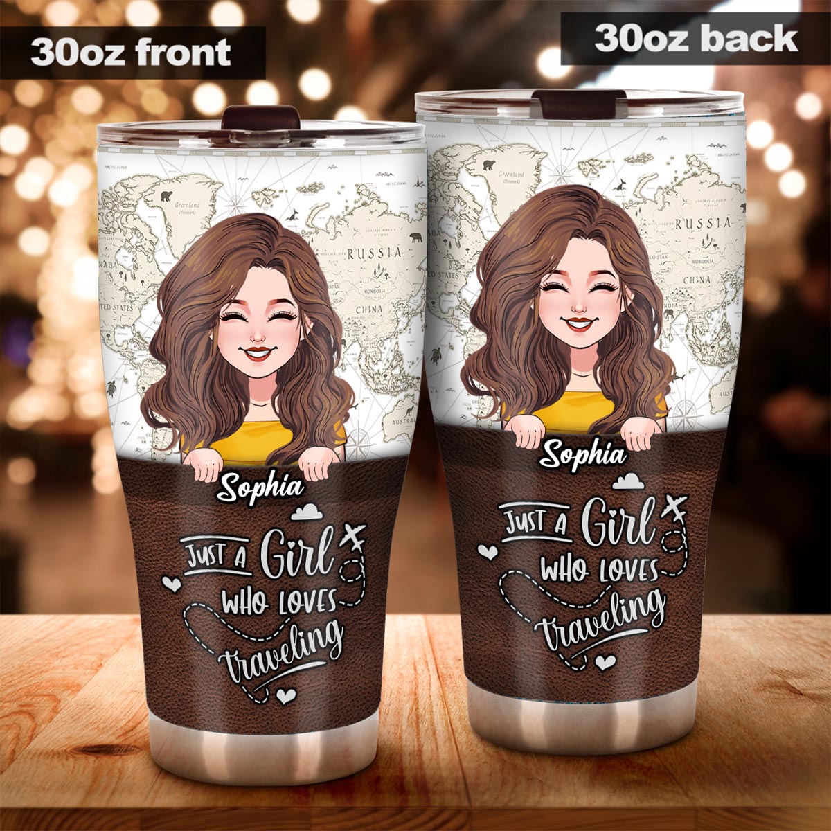 Just A Girl Who Loves Traveling - Personalized Travelling Tumbler