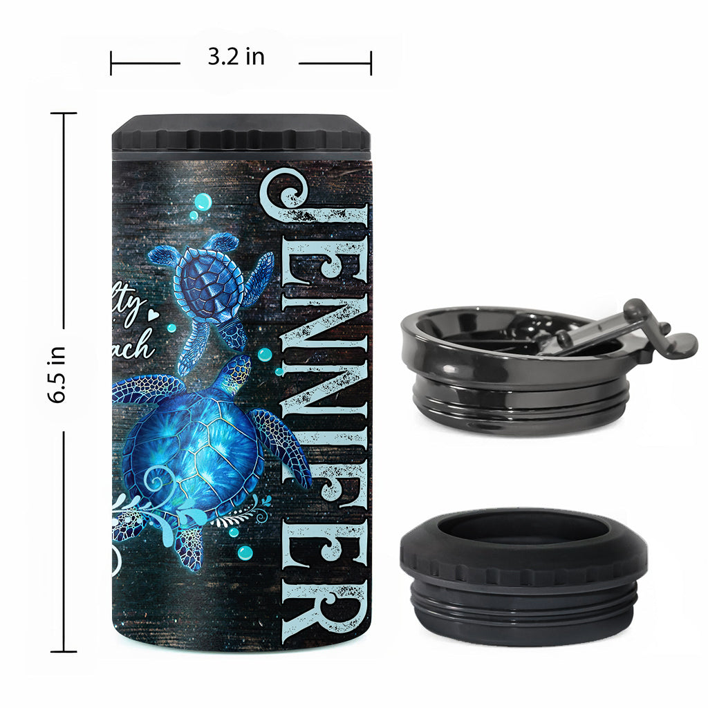 Salty Lil Beach – Personalisierter Dosenkühler in Schildkrötenform