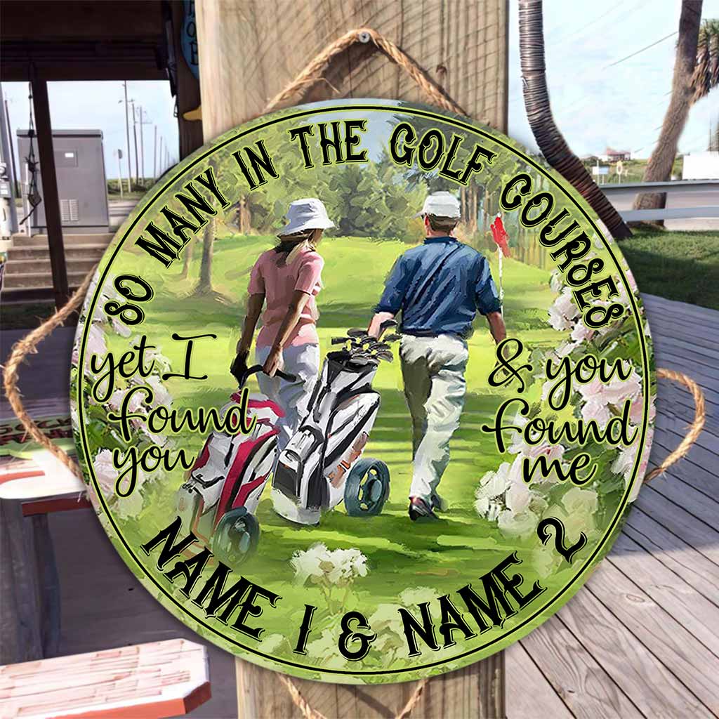So Many In The Golf Course personalisiertes rundes Holzschild