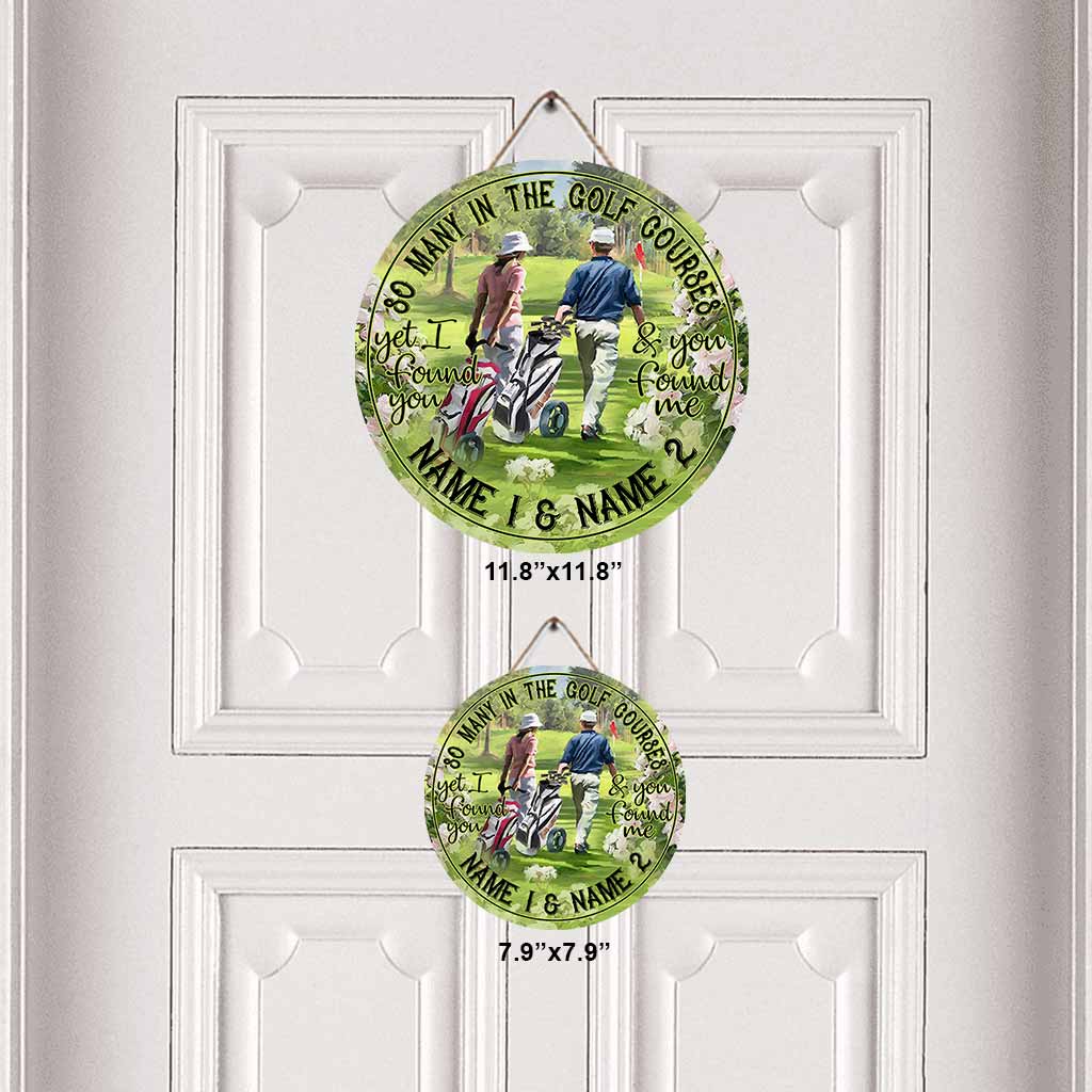 So Many In The Golf Course personalisiertes rundes Holzschild