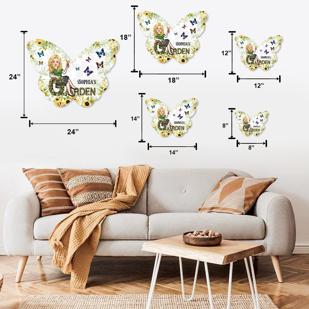 Schmetterlingsgarten - Personalisiertes Gartenschild aus Metall