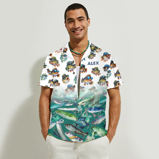 Personalisiertes Hawaiihemd für Angler