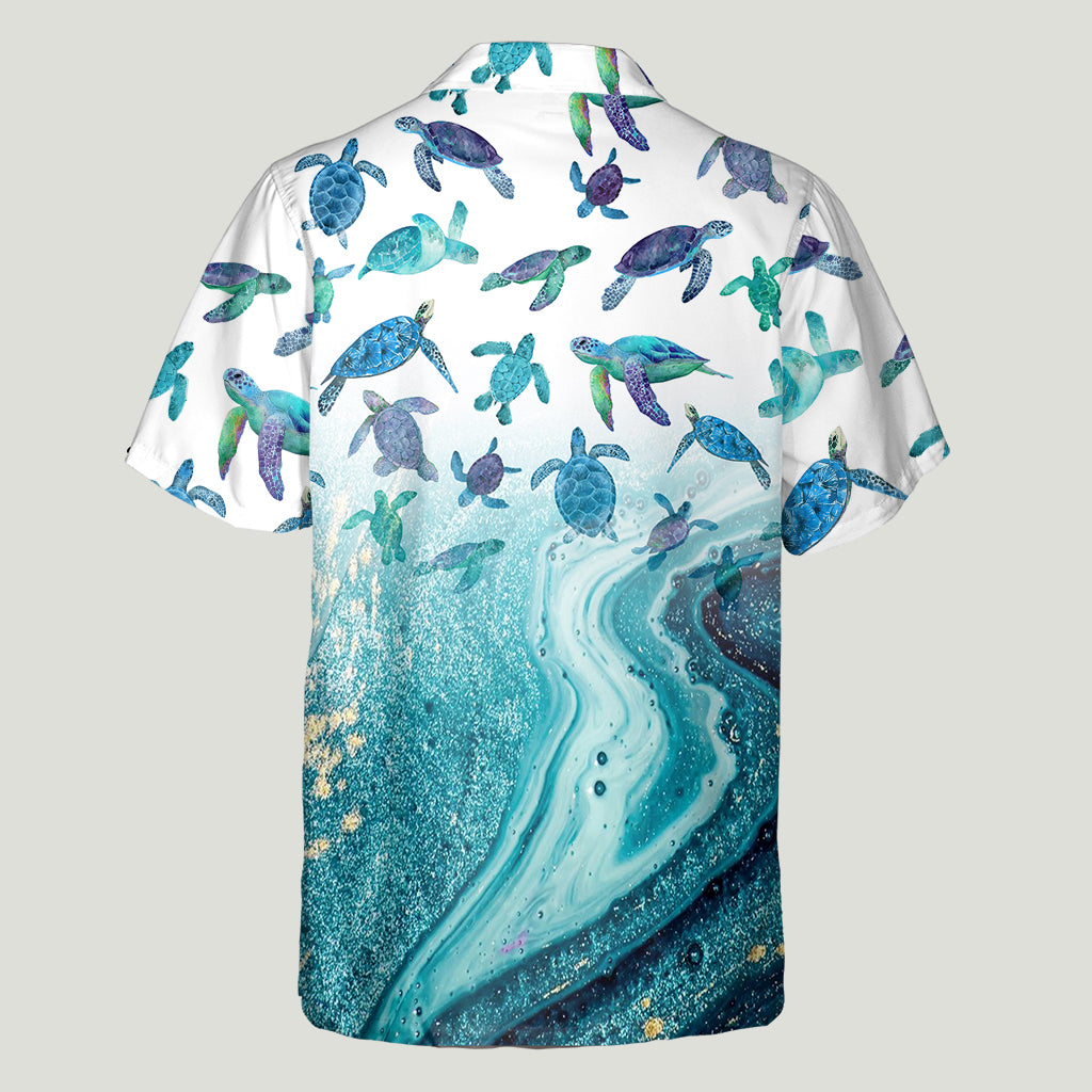 Für Schildkrötenliebhaber und Sear-Fans – personalisiertes Hawaiihemd mit Schildkrötenmotiv