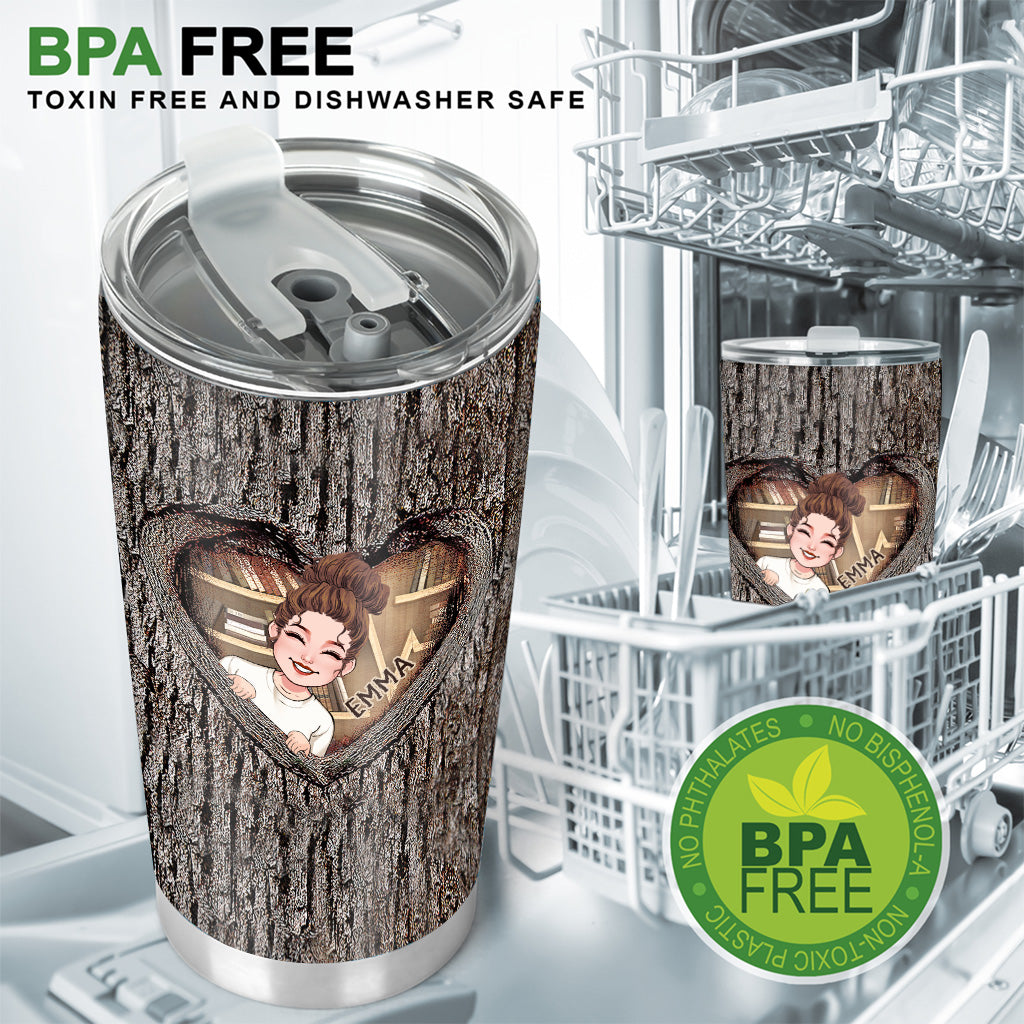 Einfach ein Mädchen, das Bücher liebt – personalisierter Buchbecher