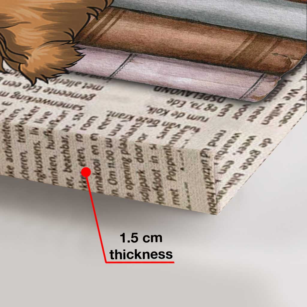 This Home Is Filled With Wet Noses And Books - Personalized Book Canvas And Poster