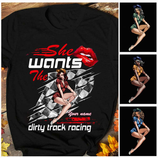 She Wants The D - Personalized Racing T-shirt and Hoodie
