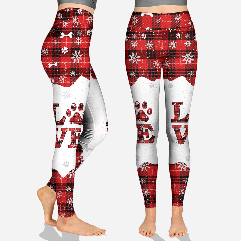 Liebe Hunde – Personalisierter Weihnachts-Hoodie und Leggings für Hundeliebhaber
