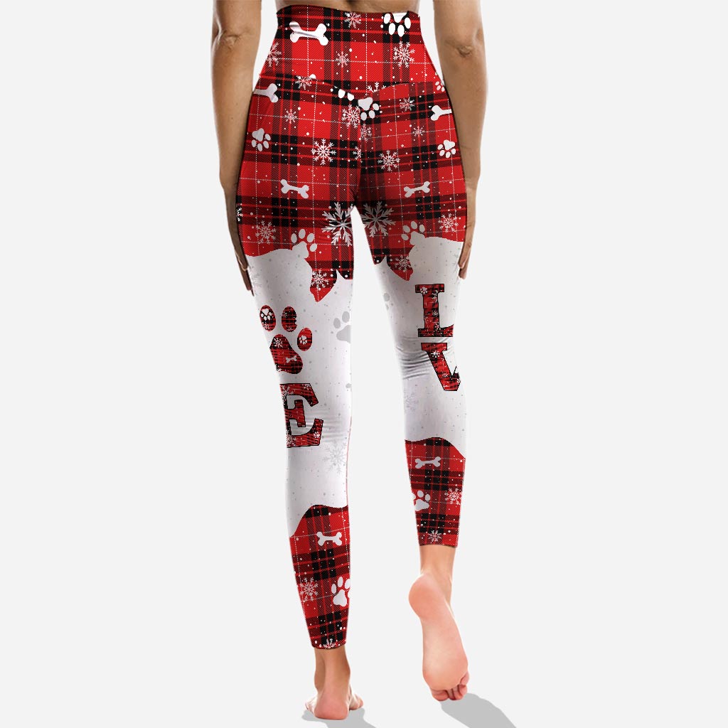 Liebe Hunde – Personalisierter Weihnachts-Hoodie und Leggings für Hundeliebhaber