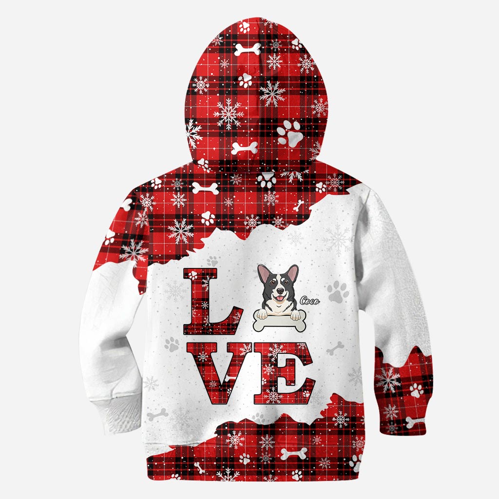 Liebe Hunde – Personalisierter Weihnachts-Hoodie und Leggings für Hundeliebhaber