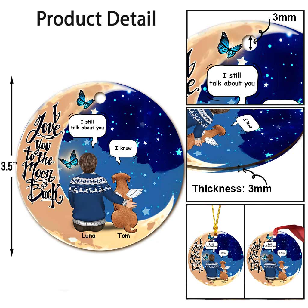 Sie reden immer noch darüber – personalisierter Weihnachtsschmuck in Hundeform (beidseitig bedruckt)