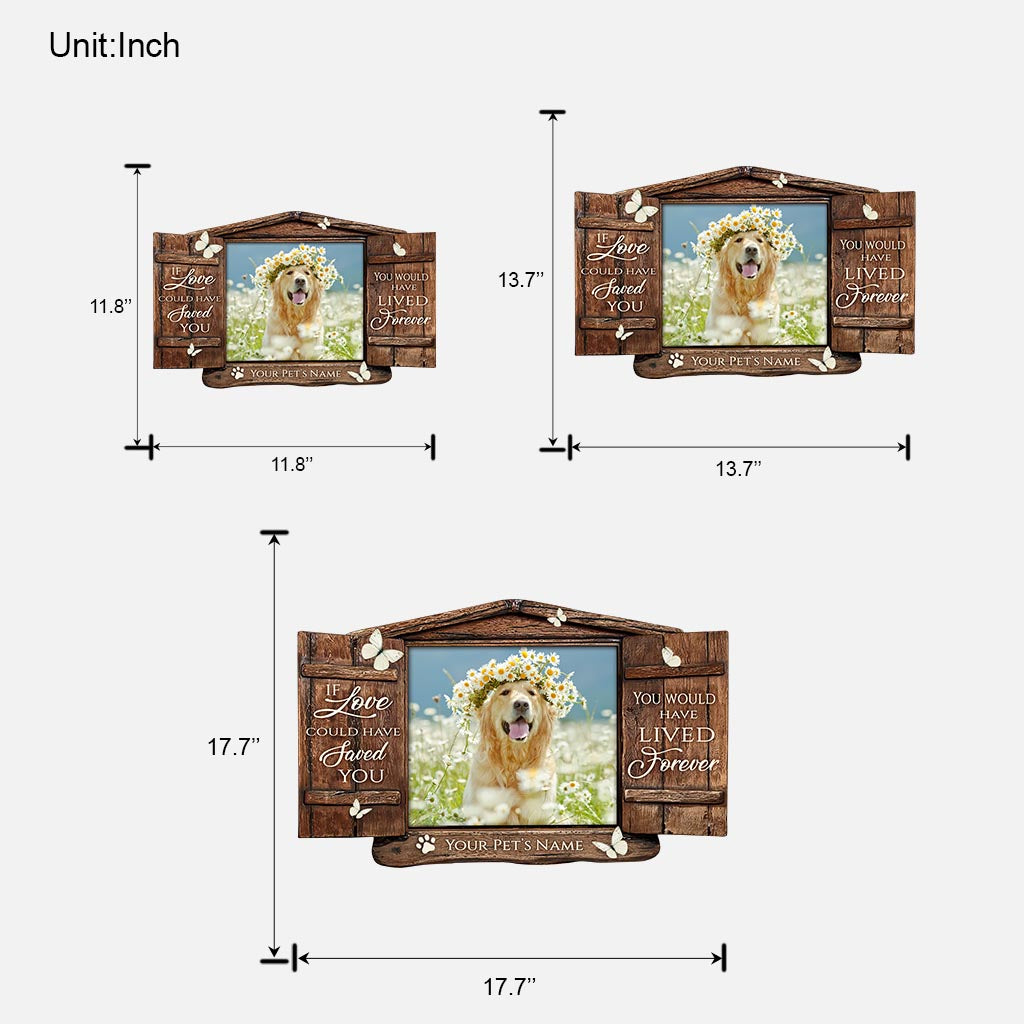 Wenn Liebe deinen Hund hätte retten können – personalisiertes Holzschild für Hunde