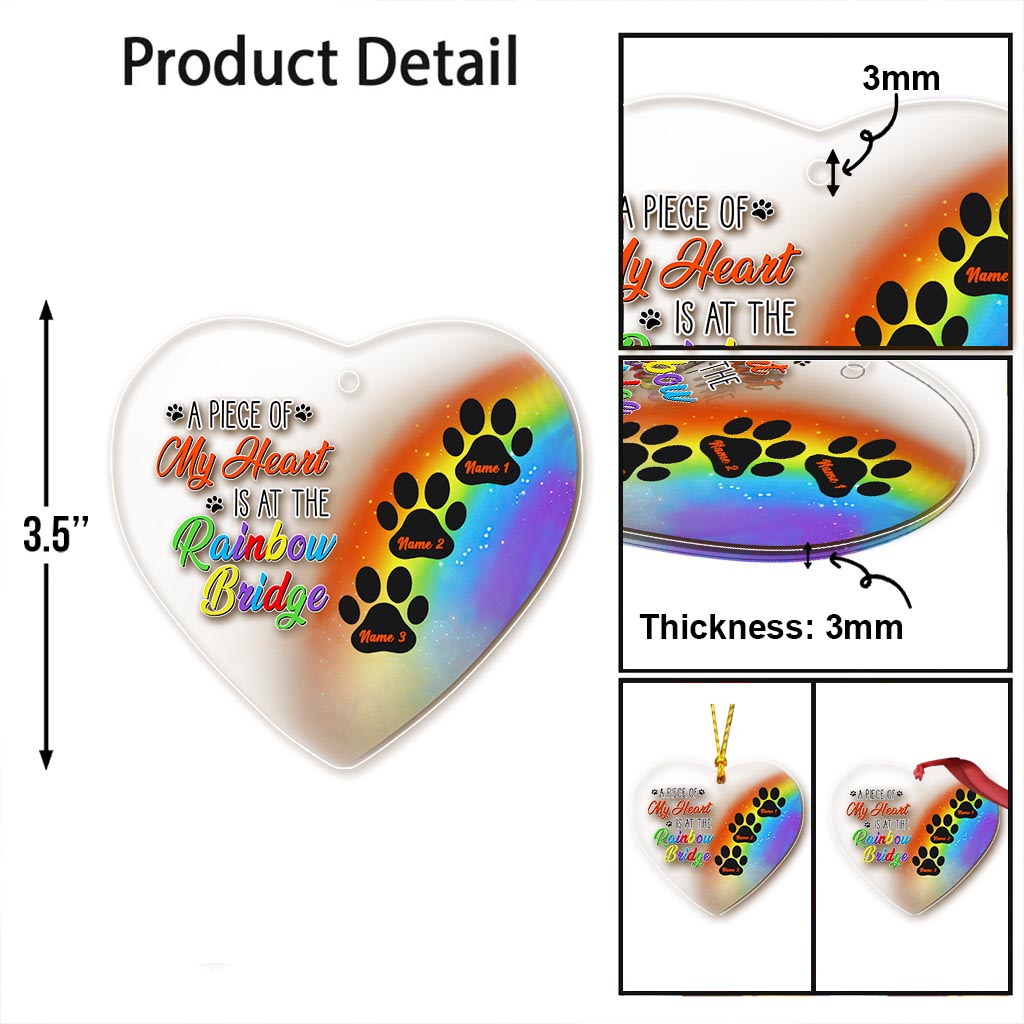 Ein Stück meines Herzens – Personalisierter transparenter Hunde-Anhänger