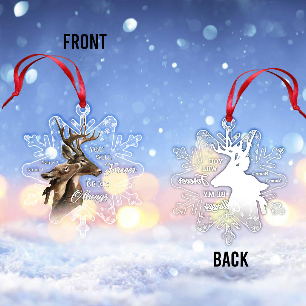 Du wirst für immer mein Ein und Alles sein – Personalisierter transparenter Weihnachtsschmuck zur Jagd