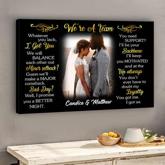 We’re A Team - Personalized Couple Canvas And Poster