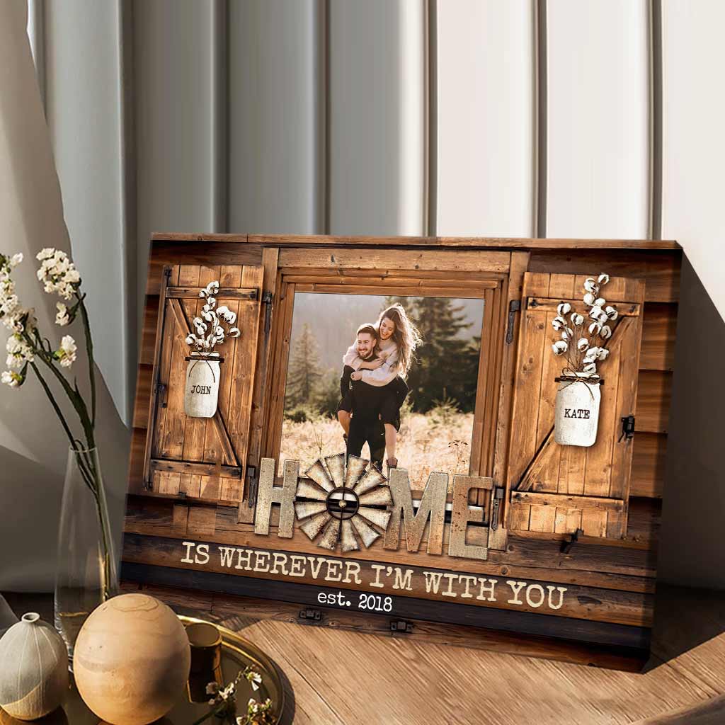 Home Is Where I’m With You - Personalized Couple Canvas And Poster