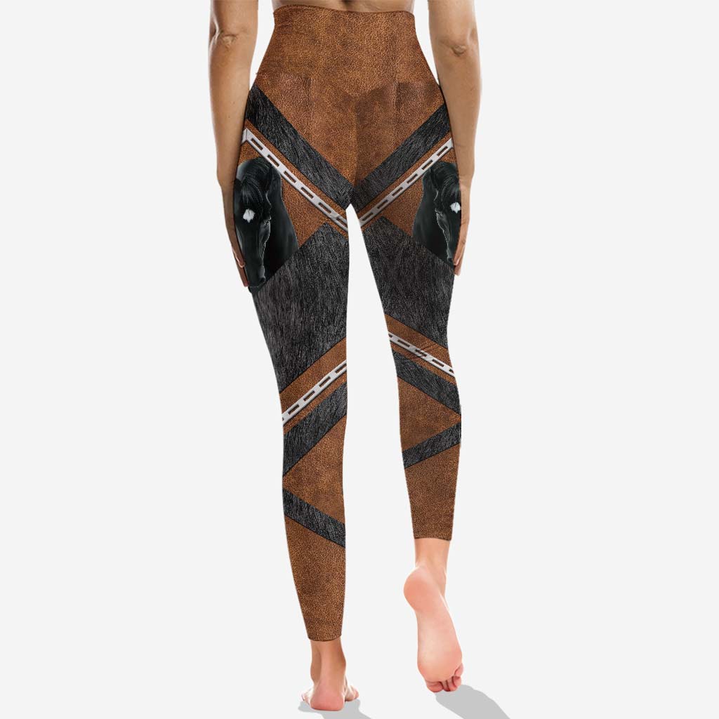 Pferdeliebhaber aufgepasst! – Personalisierter Hoodie und Leggings mit 3D-Musterdruck