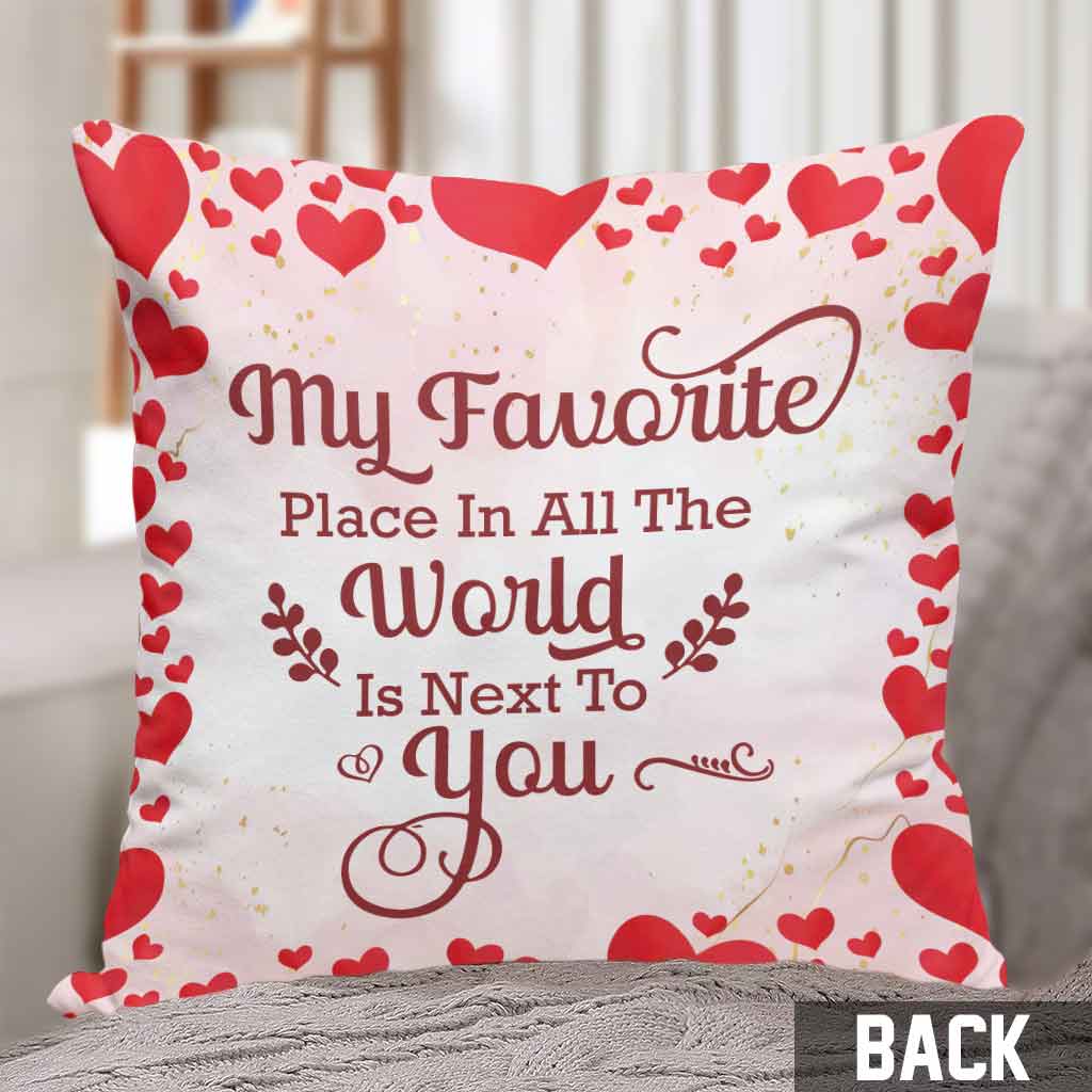 My Favourite Place - Personalized Couple Throw Pillow