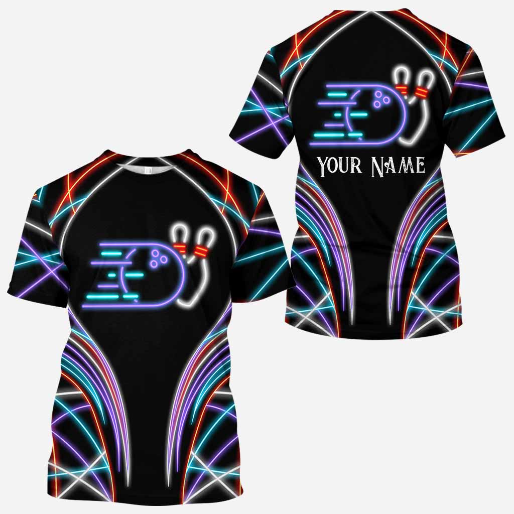 Bowling-Fan – Personalisiertes T-Shirt und Hoodie mit Allover-Print