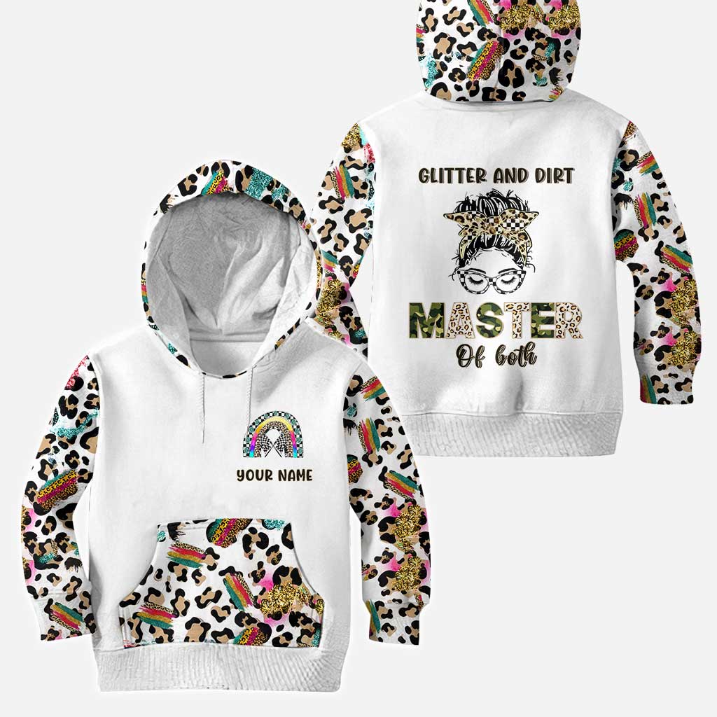 Glitzer und Dreck – Meister beider Welten – Personalisierter Renn-Hoodie und Leggings
