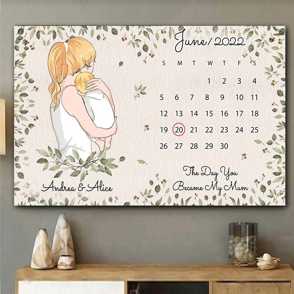 Der Tag, an dem du meine Mama wurdest – Personalisiertes Muttertagsposter