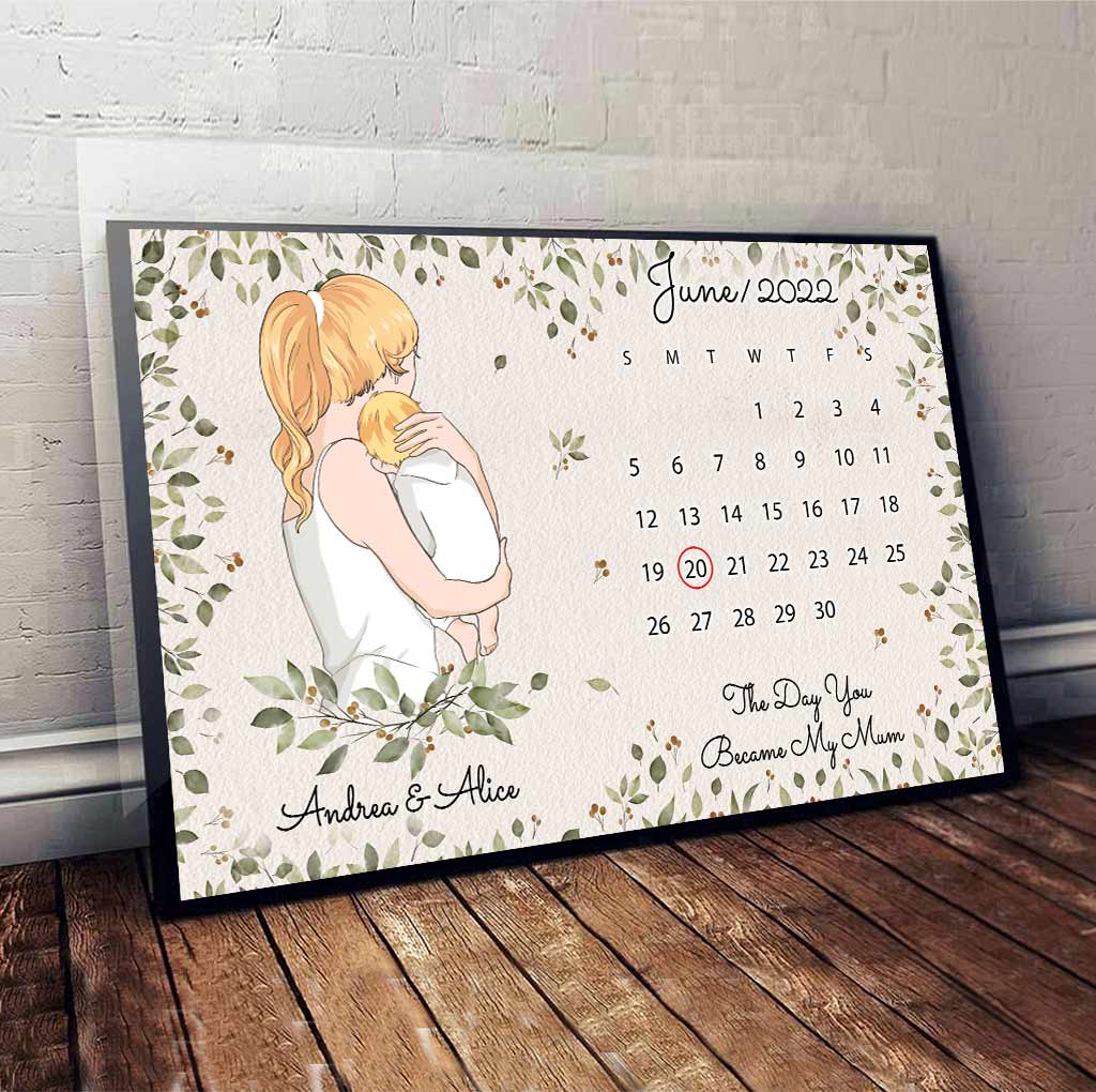 Der Tag, an dem du meine Mama wurdest – Personalisiertes Muttertagsposter