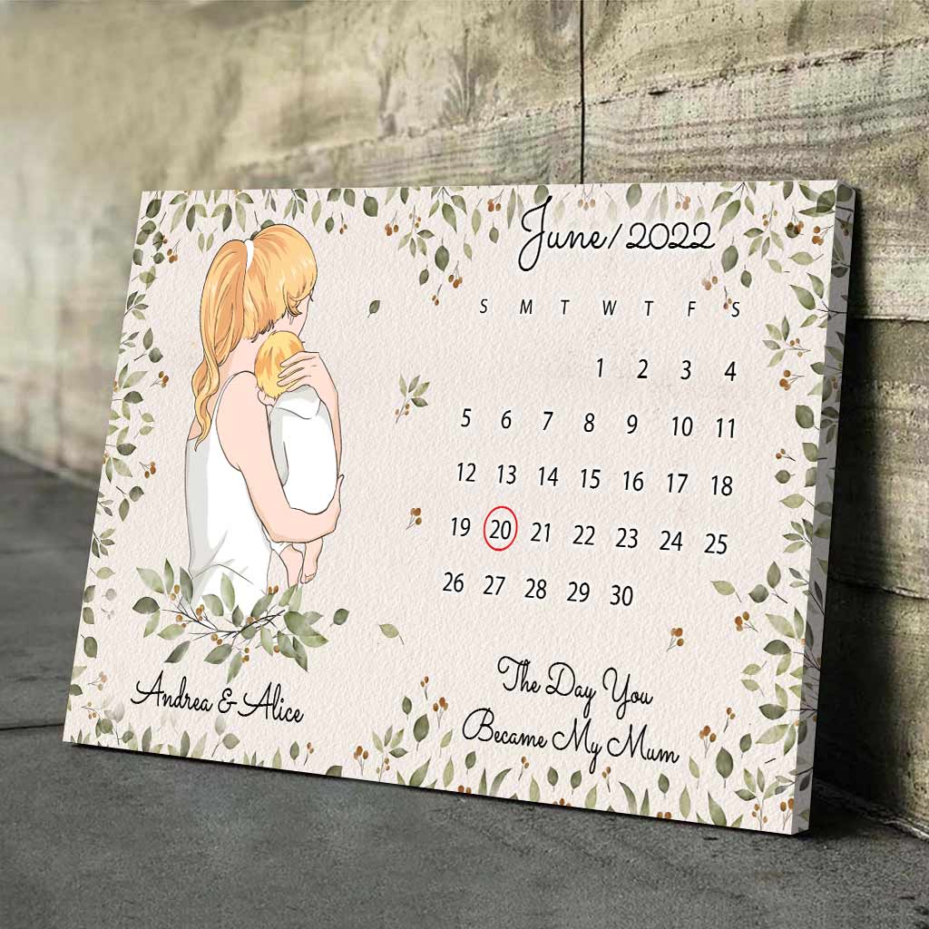 Der Tag, an dem du meine Mama wurdest – Personalisiertes Muttertagsposter
