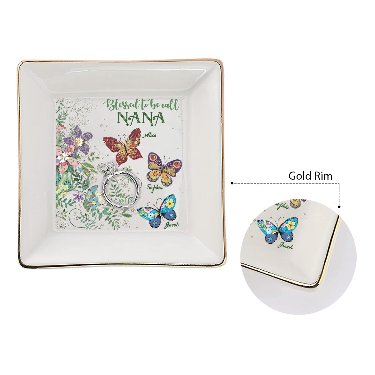 Gesegnet, genannt zu werden – Personalisierte Schmuckschale zum Muttertag für Oma