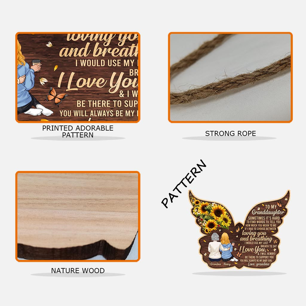 An meine Enkelin – Personalisiertes Muttertags-Holzschild für Oma