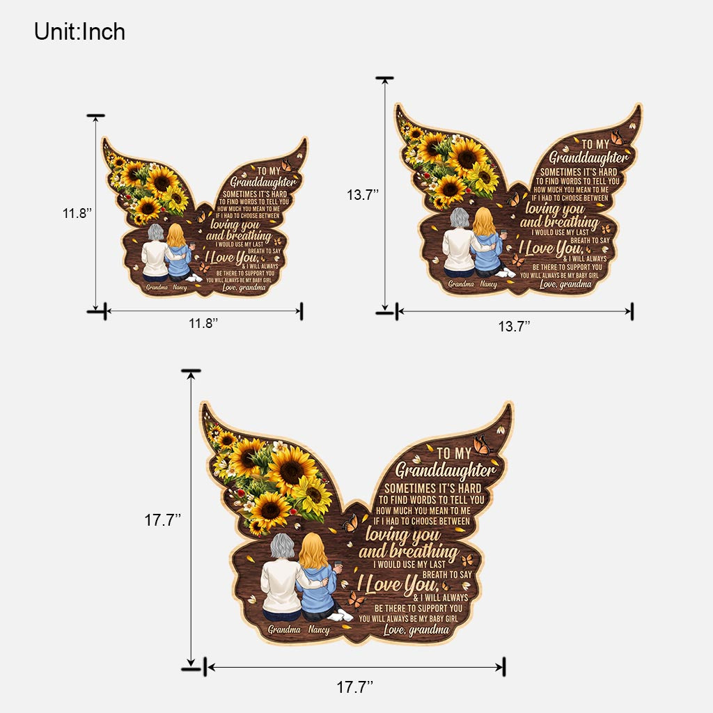 An meine Enkelin – Personalisiertes Muttertags-Holzschild für Oma