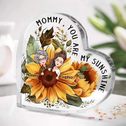 Mom You Are My Sunshine - Personalized Mother Custom Shaped Acrylic Plaque