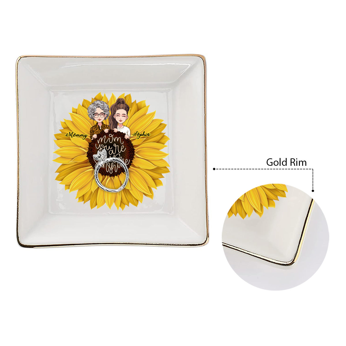 Mama, du bist mein Sonnenschein – Personalisierte Schmuckschale zum Muttertag