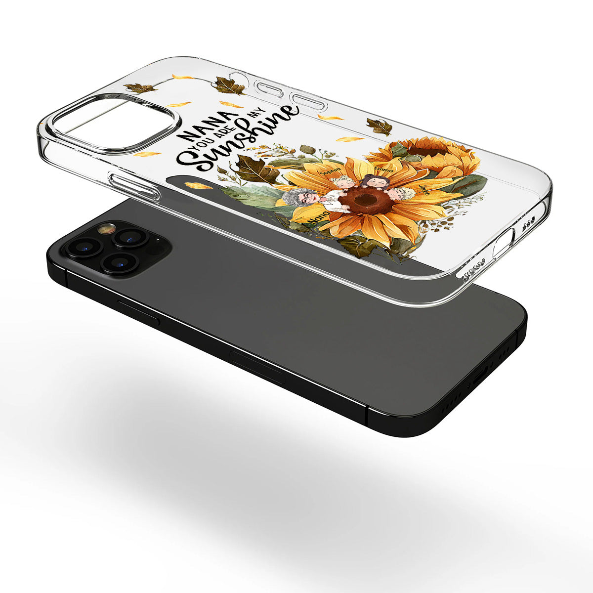 Oma, du bist mein Sonnenschein – Personalisierte transparente Handyhülle