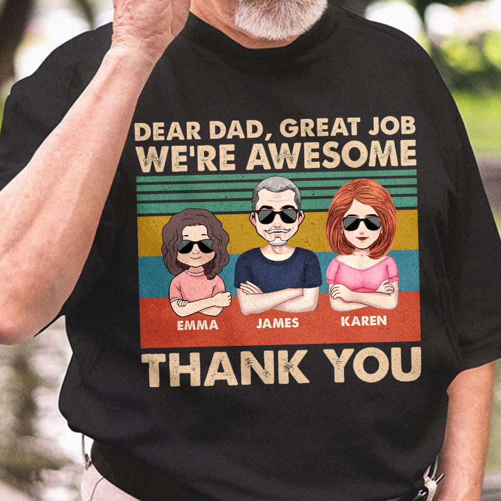 Lieber Papa, super gemacht! Wir sind spitze! Danke! – Geschenk für Papa, Opa, personalisiertes T-Shirt und Hoodie