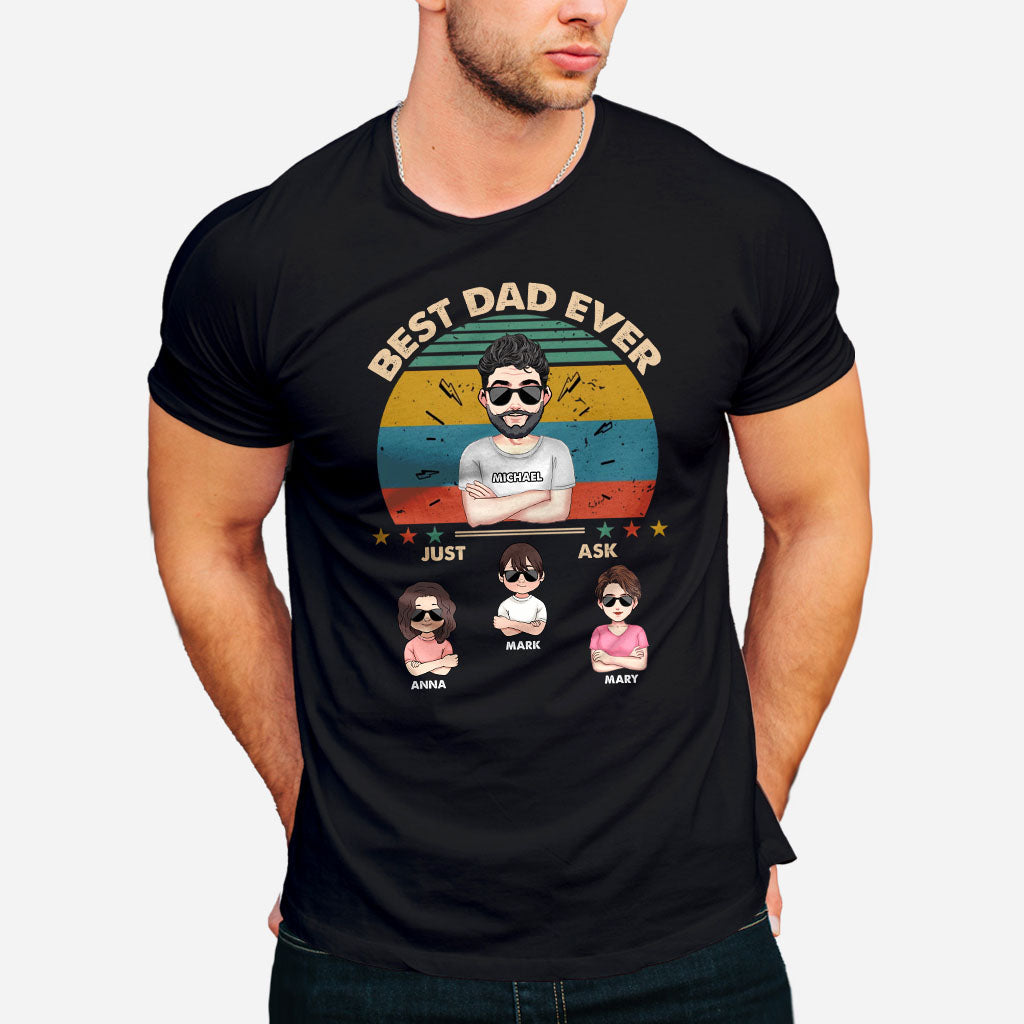 Bester Papa aller Zeiten – Geschenk für Papa, Mama, Opa, Oma, Großvater – Personalisiertes T-Shirt und Hoodie