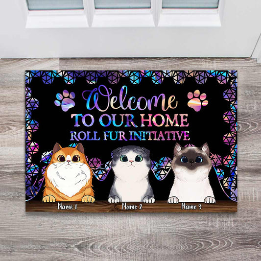 Welcome Home - Personalized Cat Doormat