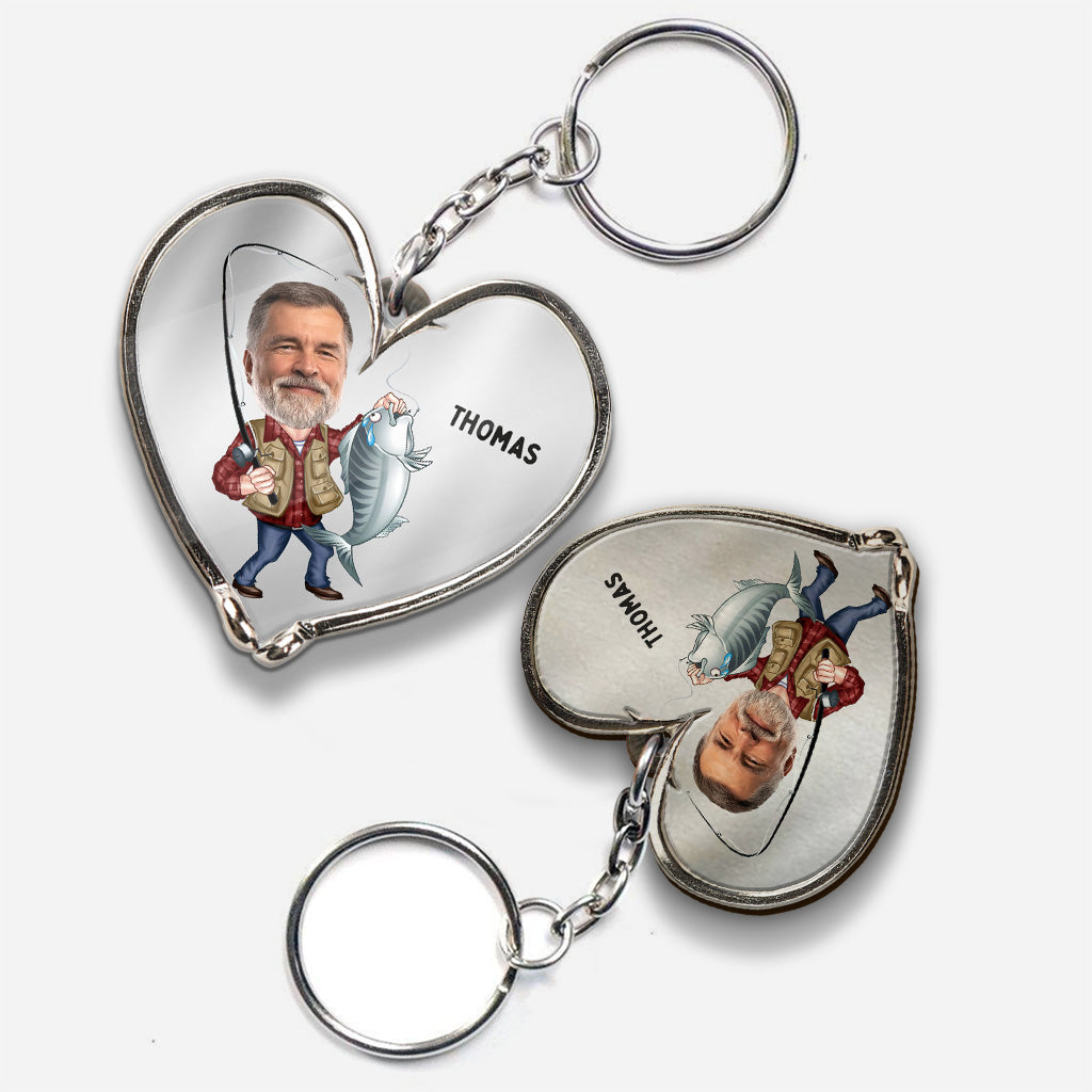 Ich bin süchtig nach dir – personalisierter Angel-Schlüsselanhänger