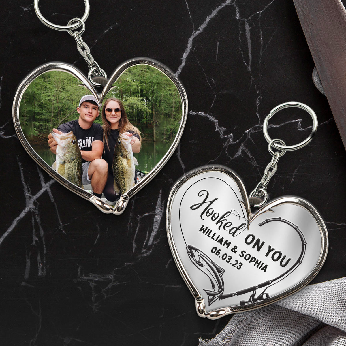 I’m Hooked On You - Personalized Fishing Keychain